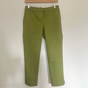 NWT Boden Glorious British Style Olive Green Women's Crop Ankle Pants Sz 6P Flat
